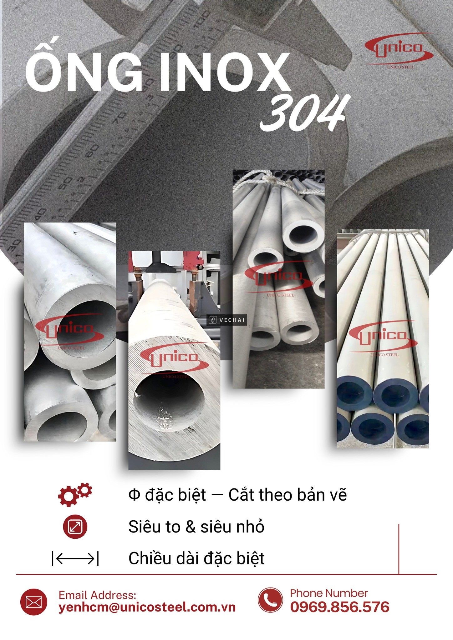 Ống inox 304 sản xuất theo bản vẽ kỹ thuật: Giải pháp gia công quy cách phi đặc biệt, cắt lẻ phôi