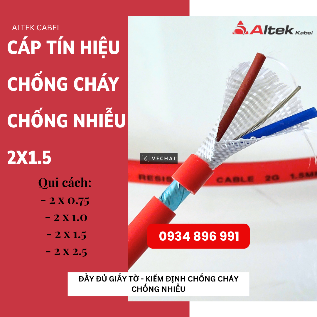 Cáp 2×0.75mm² Chống Cháy Chống Nhiễu – Giao Ngay Hải Phòng, Quảng Ninh, Thái Bình – Chiết Khấu Cao