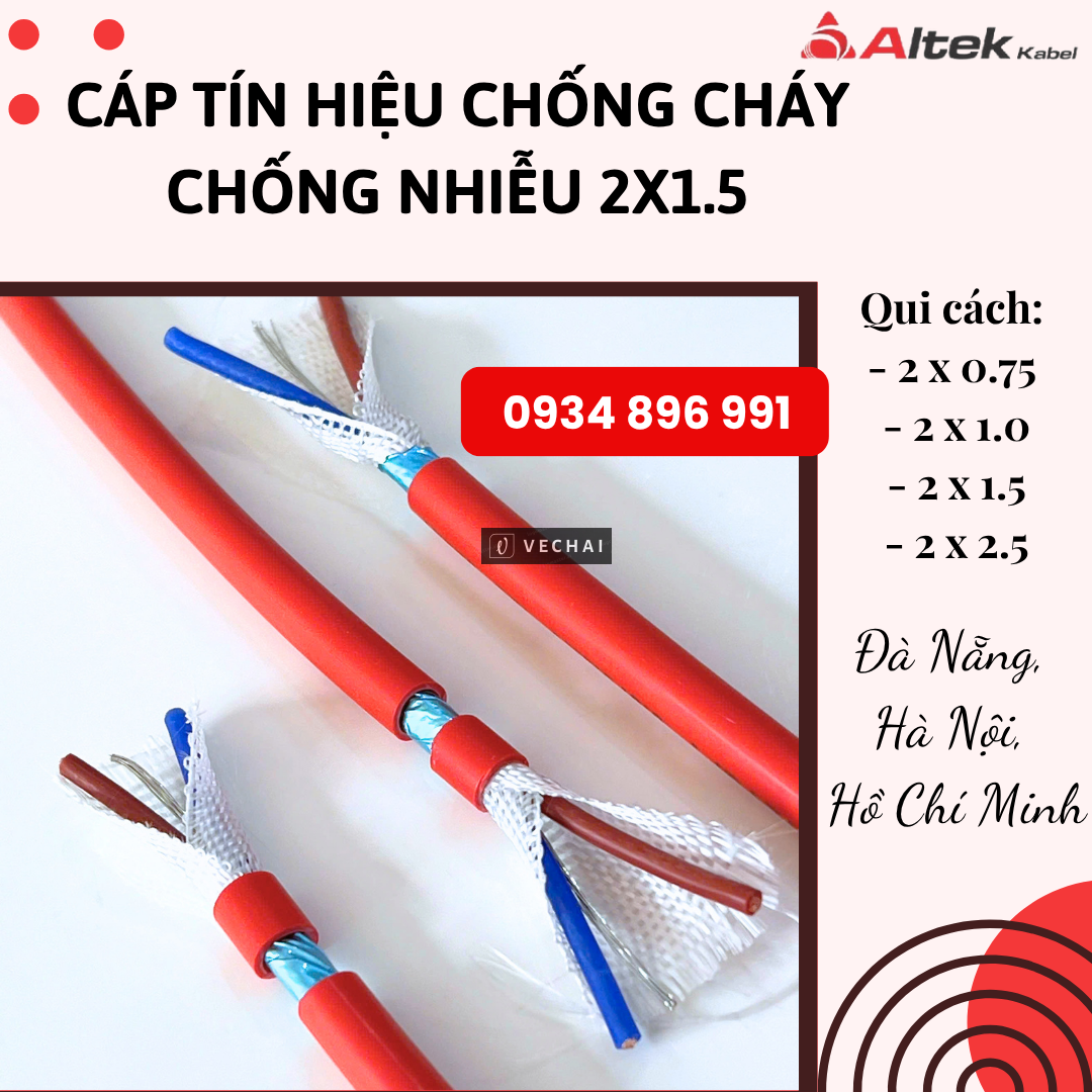Cáp 2×0.75mm² Chống Cháy Chống Nhiễu – Giao Ngay Hải Phòng, Quảng Ninh, Thái Bình – Chiết Khấu Cao