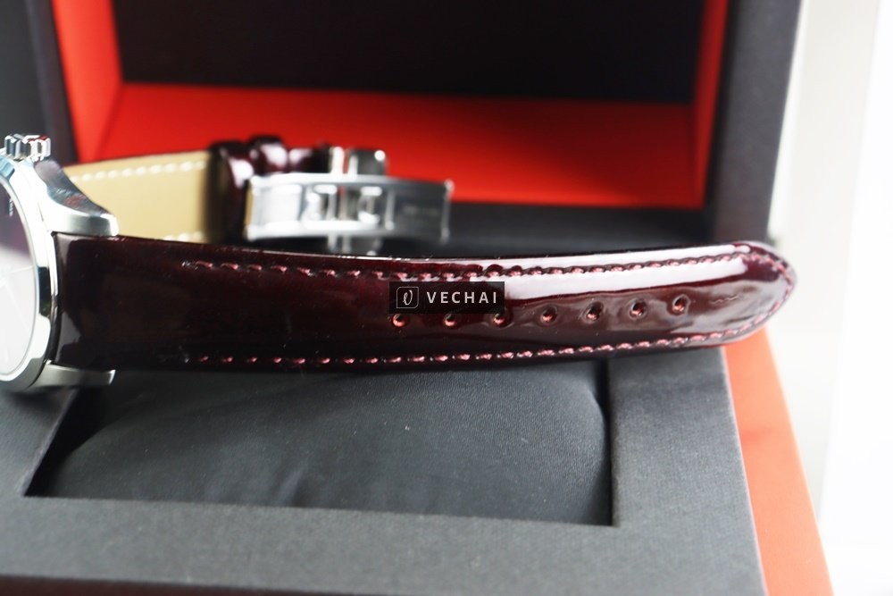 ĐH Nữ Tissot Couturier Lady T035.210.16.371 .01; Mặt Đỏ Đô; Size 32mm