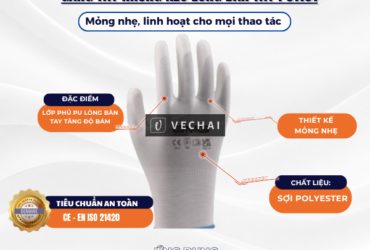 Găng Tay Nhúng Keo Lòng Bàn Tay PU1101 – Mỏng nhẹ, linh hoạt cho thao tác chi tiết