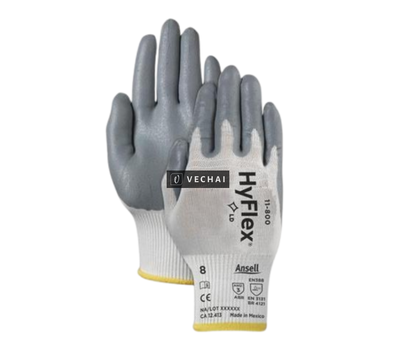 Găng Tay Chống Cắt HyFlex 11-800 – Linh hoạt, bám tốt cho thao tác cơ khí