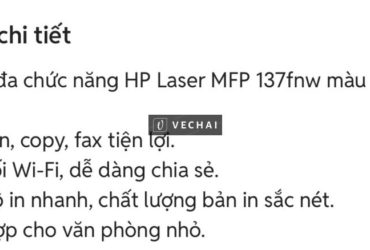 THANH LÝ MÁY IN ĐA NĂNG HP LASER MFP 137fnw – 900k